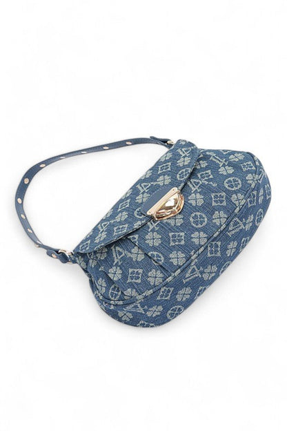 Sac à bandoulière en denim jacquard