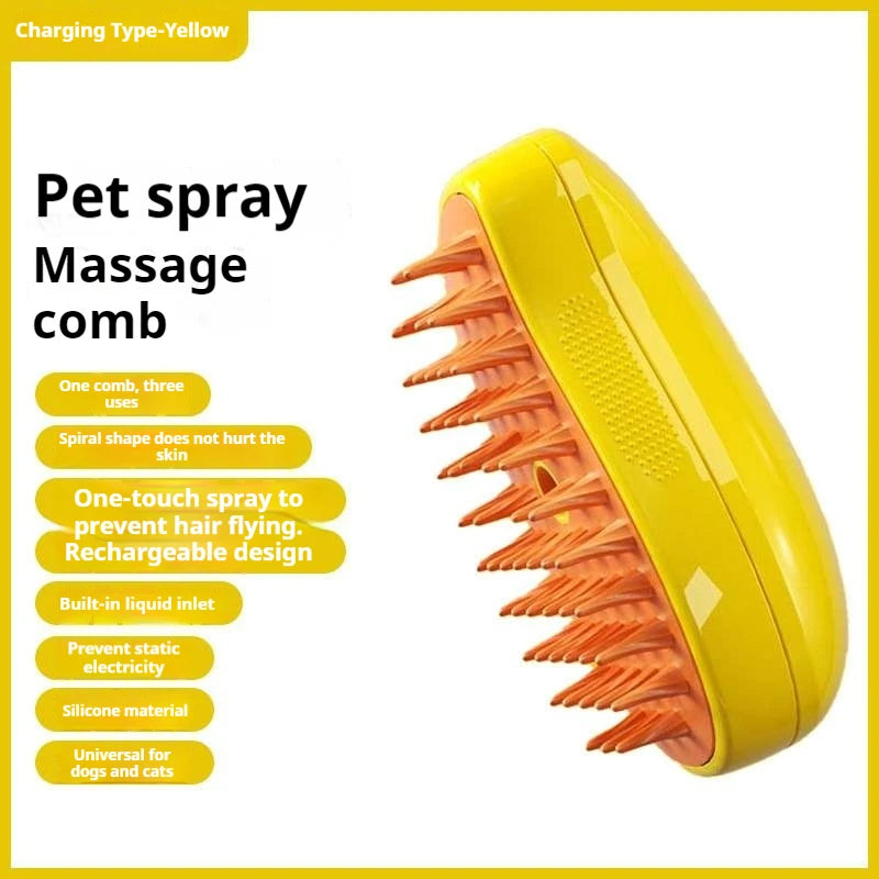 Brosse de toilettage à pulvérisation intelligente pour chiens et chats