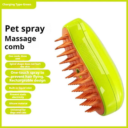 Brosse de toilettage à pulvérisation intelligente pour chiens et chats