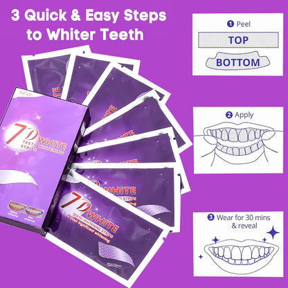 Bande de blanchiment des dents violettes