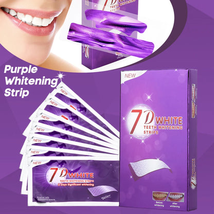 Bande de blanchiment des dents violettes