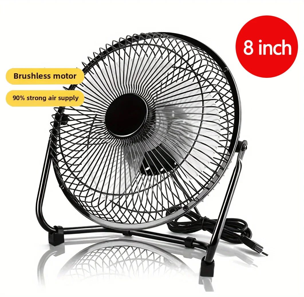 Ventilateur de bureau alimenté par USB 4/6/8 pouces 2 vitesses réglables 4 pales 360 °   Ventilateur électrique portatif de rotation pour l'ordinateur de bureau à domicile