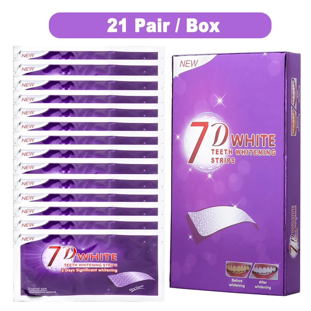 Bande de blanchiment des dents violettes
