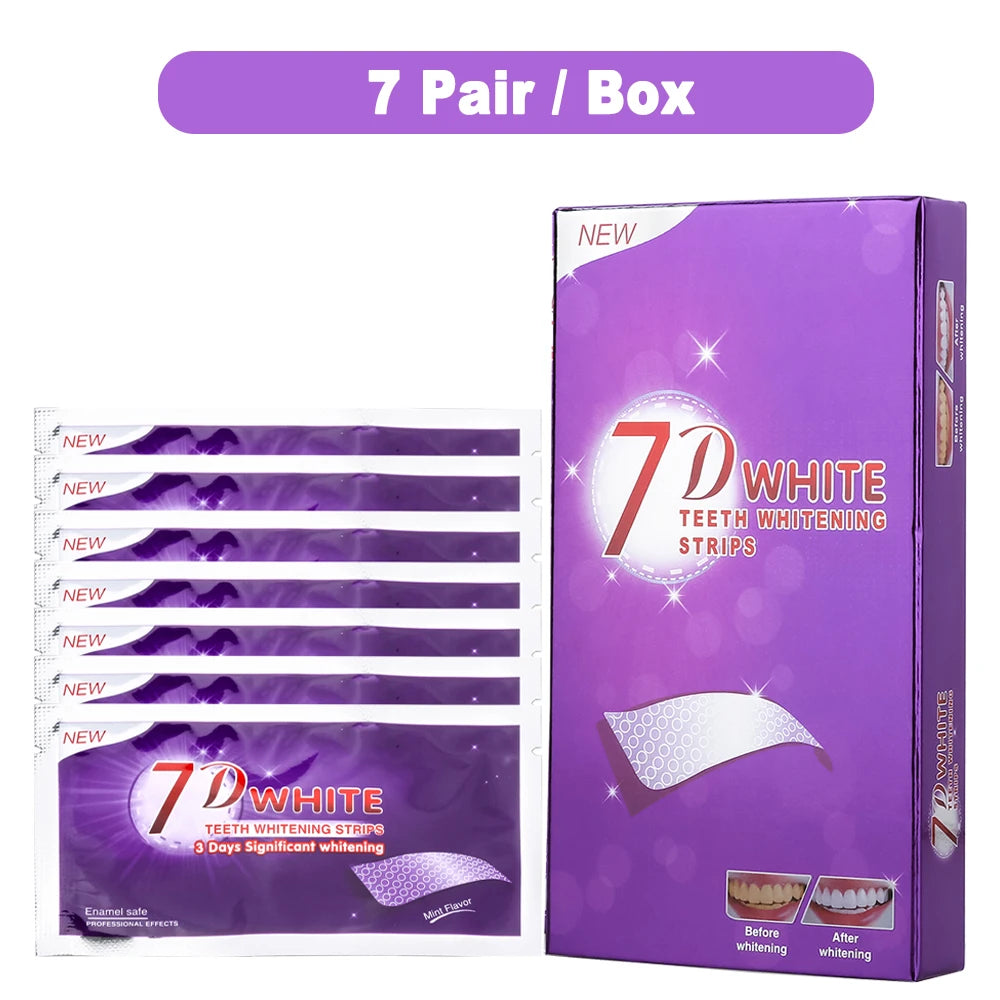 Bande de blanchiment des dents violettes