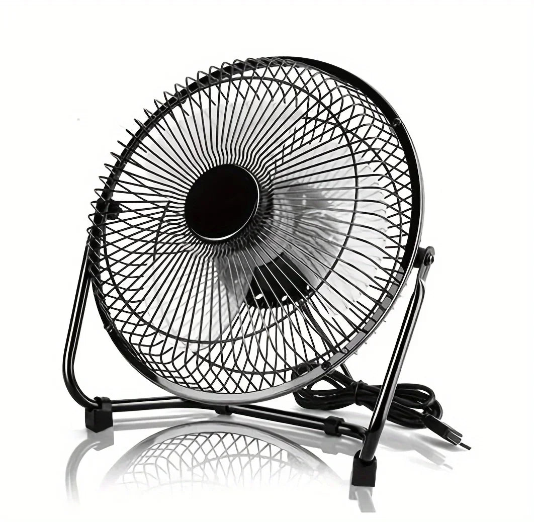 Ventilateur de bureau alimenté par USB 4/6/8 pouces 2 vitesses réglables 4 pales 360 °   Ventilateur électrique portatif de rotation pour l'ordinateur de bureau à domicile