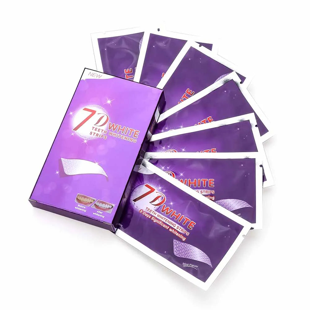 Bande de blanchiment des dents violettes