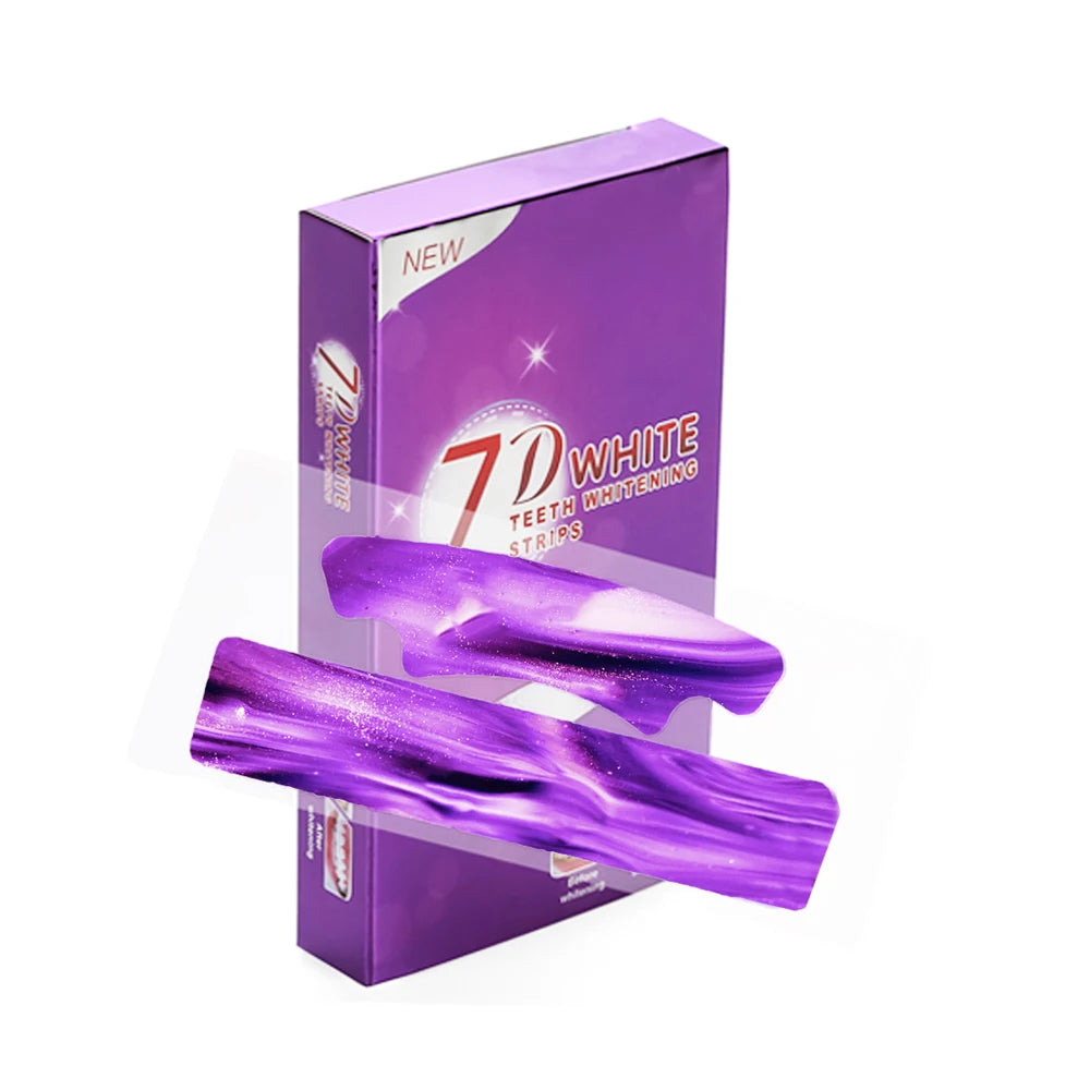 Bande de blanchiment des dents violettes