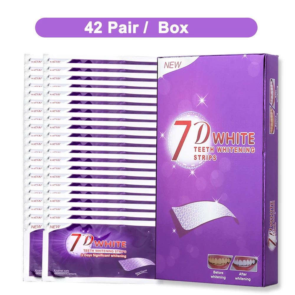 Bande de blanchiment des dents violettes