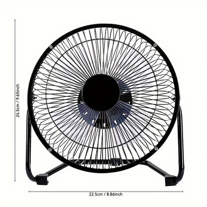 Ventilateur de bureau alimenté par USB 4/6/8 pouces 2 vitesses réglables 4 pales 360 °   Ventilateur électrique portatif de rotation pour l'ordinateur de bureau à domicile