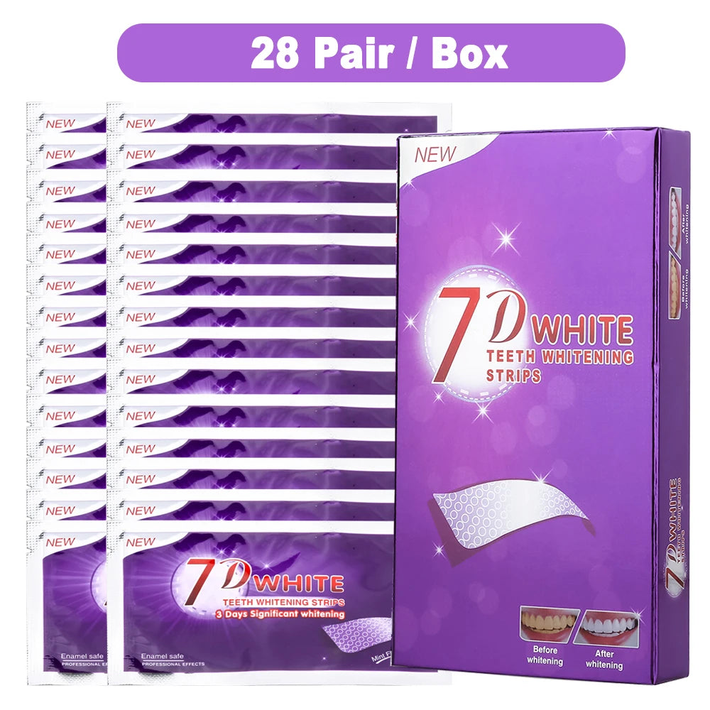 Bande de blanchiment des dents violettes